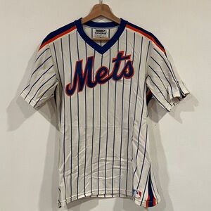 Mets Striped Baseball Jersey